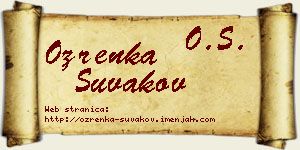 Ozrenka Šuvakov vizit kartica